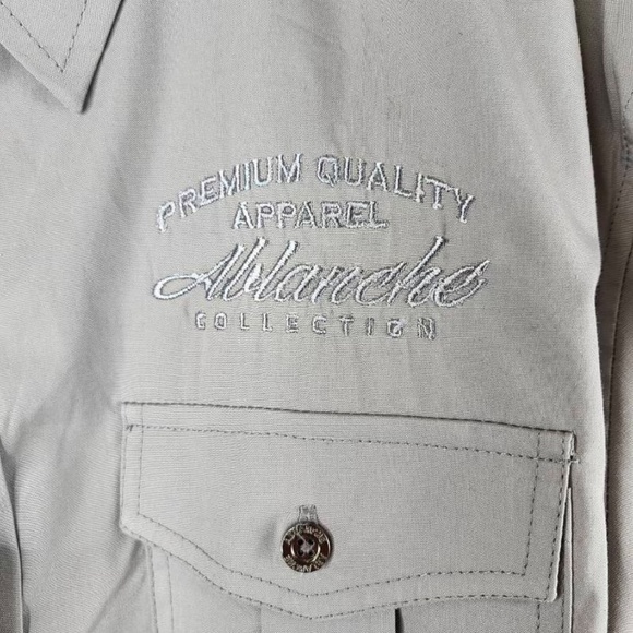 Ablanche New York Collection Large Grey Button Shirt Premium Quality - Picture 5 of 10